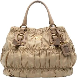 Prada Pre-owned Handbags, female, Beige, Size: ONE SIZE Pre-owned Vintage Handbag