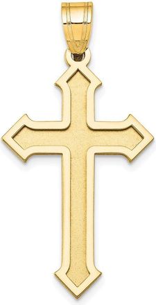 Diamond2Deal 14k Yellow Gold Passion Cross Pendant
