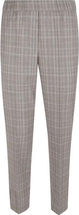 PESERICO Broeken, Dames, Beige, S, Leer, Slim-fit broek