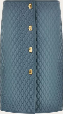 Ferragamo Donna Gonna in nappa trapuntata Verde