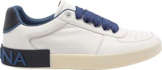 Dolce & Gabbana White And Blue Portofino Sneakers