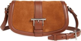 Alexander McQueen Mini T-Bar Shoulder Bag in Dark Brown/Silver at Nordstrom