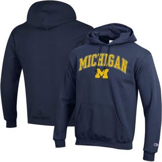 Champion Mens Champion Navy Michigan Wolverines Arched Logo Fleece Pullover Hoodie at Nordstrom, Size Xx-Large