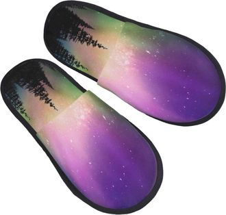 Generic Home Slipper Multicolored Northern Light Warm Slipper Unisex House Shoes Non-Slip Scuff Slippers For Hotel Winter Bedroom L