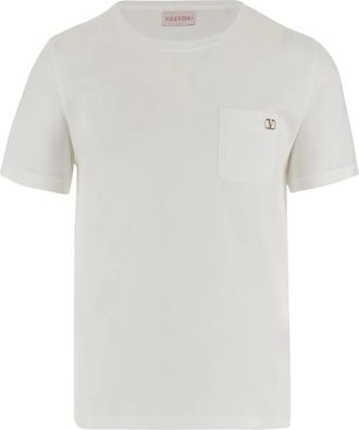 Valentino Garavani T-shirt in cotone con ogo - Bianco