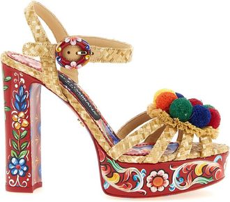 Dolce & Gabbana Multicolor Ankle Strap Heels