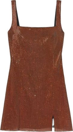 Self Portrait Crystal-embellished Chainmail Mini Dress