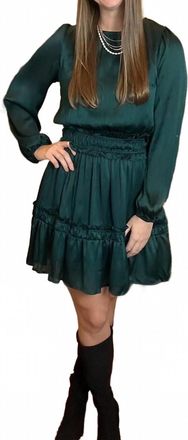Merci Deck The Halls Dress In Emerald Green