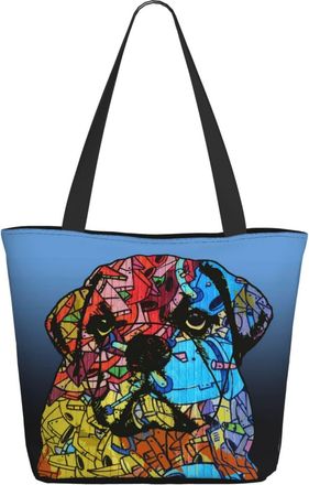 AOOEDM English Bulldog Colorful Pattern Ladies Shopping Bag 13x11x7in.The Perfect ValentineS Day Gift.It Is The Best ValentineS Day Gift For Mom, Daughter, W