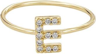 Adornia Adornia 14K Plated Cz Initial Ring