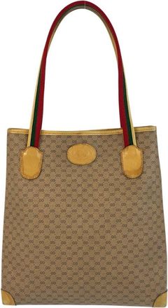 Gucci Beige Micro Gg Tote (Authentic Pre-Loved)