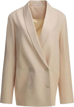 Loulou Studio Minka Blazer - Dames - Blazers - Roze - M - Wol - Jassen