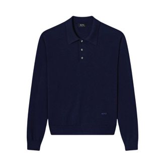 A.P.C. A.p.c., Heren, Tops, Blauw, Maat: XL Zijde