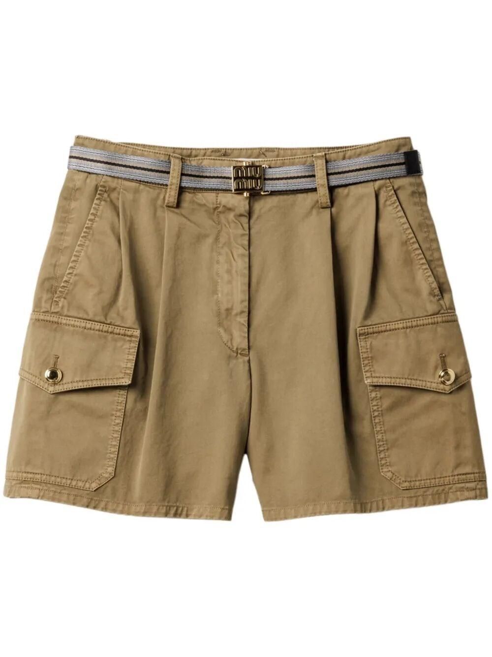 ショートパンツ MiuMiu MP1924SOOO.174X Shorts MIU Miu Miu Logo Short Miu Miu