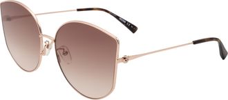 Moschino Womens 64 mm Gold Sunglasses