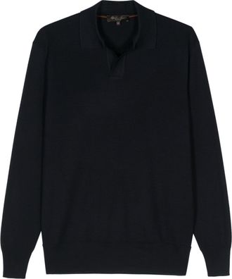 Loro Piana buttonless polo shirt - men - Virgin Wool - 48 - Blue