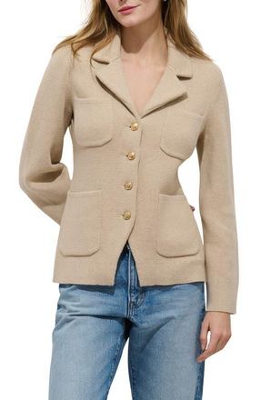 Alex Mill Notched Collar Cotton & Cashmere Cardigan in Sand at Nordstrom, Size X-Small