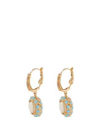 Gas Bijoux Orecchini Metallici Con Pietre Blu Tao Splash