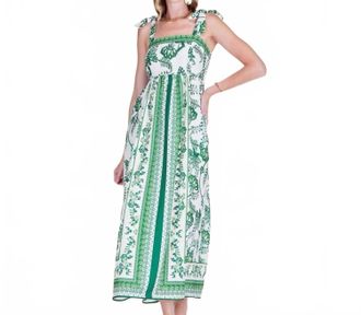 Jade Yoga The Verdant Villa Maxi Dress In Green And White Floral