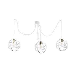 Netlighting Pola Cluster Pendant Ceiling Light White Gold 3x E27