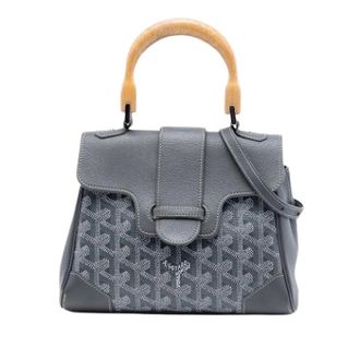 Goyard Pre-owned Mini Saigon - Dames - Pre-owned - Grijs - Maat: ONE Size Leer