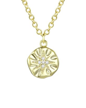 Rachel Glauber 14K Plated Cz Pendant Necklace