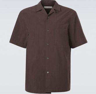 Umit Benan Havana silk-blend bowling shirt