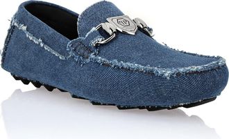 Philipp Plein Driver Denim Moccasins Men in Middleblue at Nordstrom, Size 40
