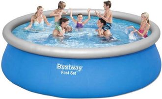 Bestway Piscina Hinchable Fast Set 457x122 Cm Con Depuradora Cartucho 3.028 L/h Y Escalera