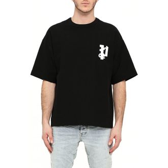 Purple Heavyweight Textured Jersey Graphic T-Shirt in Black at Nordstrom, Size Large