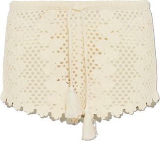 Poss&eacute; Saskia Katoenen Short - Dames - Bermuda - Beige - XS - Katoen - Korte Broeken
