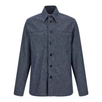 Jil Sander Denim Shirts, male, Blue, Size: XL 203 Shirt
