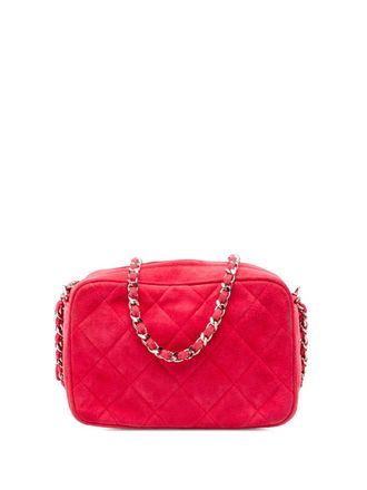 Chanel 1996-1997 gewatteerde su&egrave;de crossbodytas - Rood