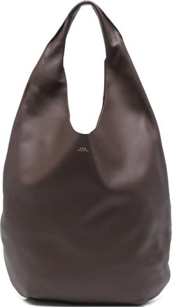 A.P.C. Le Neige leather tote bag - Brown