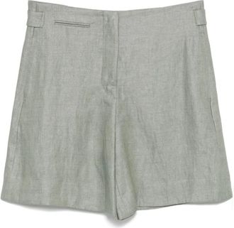 Incotex High-Waisted Linen Bermudas Clothing