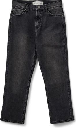 Sofie Schnoor Cropped Grijze Denim Jeans - Dames - Regular Fit Jeans - Zwart - XS - Denim - Jeans