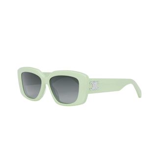 Celine Celine, Accessoires, unisex, Groen, ONE Size, Rechthoekige Zonnebril