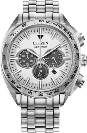 Citizen Sport Luxury Eco-Drive Bracelet Watch, 43mm x 11mm in Silver at Nordstrom Rack
