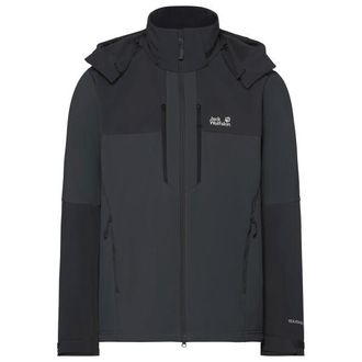 Jack Wolfskin Jasper Jacket Softshelljacke f&uuml;r Herren | schwarz/grau