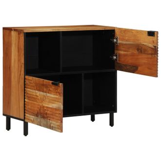 Berkfield Home Sideboard 80x33x75 cm Solid Wood Acacia in Brown | Size: 80 x 33 x 75 cm