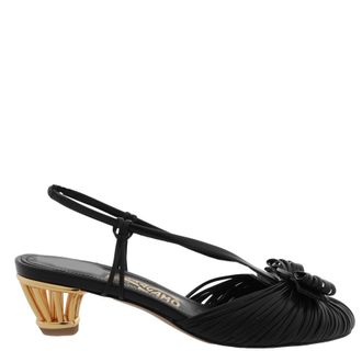 Ferragamo Vara Cage-Heel Slingback Pumps, Size 7 C