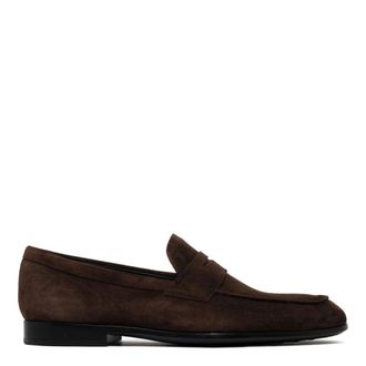 Tod's Tods, Loafers, male, Brown, Size: 8 1/2 US Dark Brown Suede Low Heel Loafers