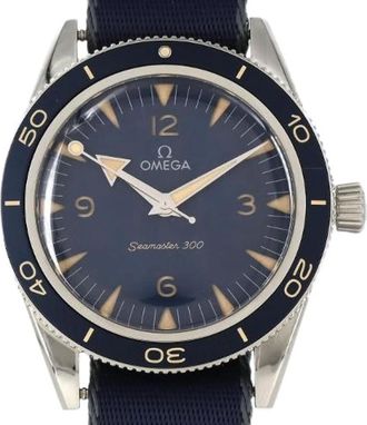 Omega Pre-owned Seamaster 300 Roestvrij staal Automatisch - Dames - Vintage Horloges - Blauw - ONE Size - Vintage