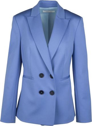 Liviana Conti Moderne Double-Breasted Blazer - Dames - Blazers - Blauw - L - Jassen