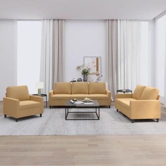 vidaXL Vidaxl - Set di Divani 3 pz con Cuscini Marrone in Velluto