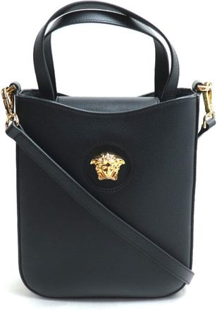 Versace Leather Handbag Shoulder Bag (Pre-Owned)