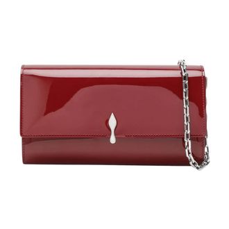 Christian Louboutin Bettina Wallet on Chain - Dames - Tassen - Rood - Maat: ONE Size Zijde