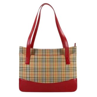 Burberry Bolso Tote Pre-owned Vintage - Pre-owned - Mujer - Rojo - ONE SIZE