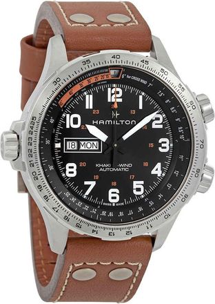 Hamilton Khaki Aviation X-Wind Lefty Automatic Black Dial Mens Watch H77755533
