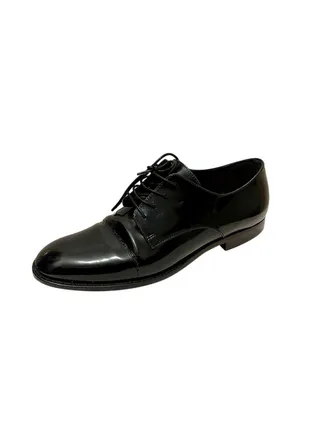Dior Brushed Calfskin Black Derby Shoes Size 37
